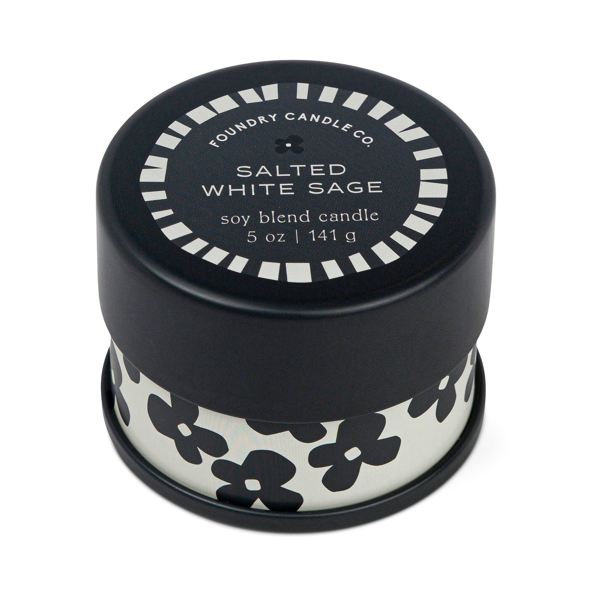 Foundry Candle Co. 5oz. Salted White Sage Soy Blend Candle Tin